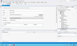 SharePoint app project open in VS2012