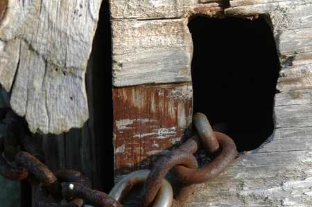 Legacy rusty chain and padlock